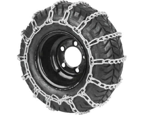 Reifen mit Schneeketten für erhöhte Traktion auf Schnee und Eis