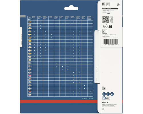 Tableau de compatibilité des lames de scie Bosch Expert pour différents matériaux