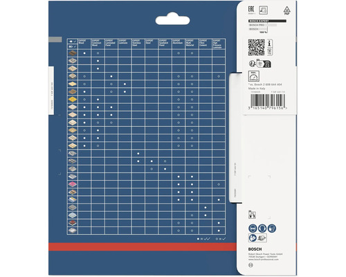 Tableau Bosch Expert pour les domaines d'application