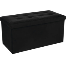 Boîte de rangement noire avec boutonnière