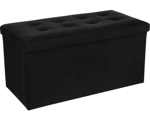 Boîte de rangement noire avec boutonnière