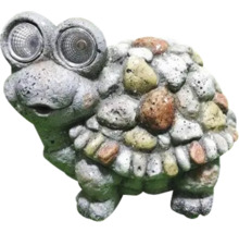 Décoration de jardin tortue avec yeux solaires