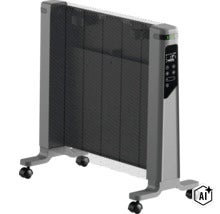 Mobiler Konvektor mit Digitaldisplay, Rollen und Gitterabdeckung für den Innenbereich (Image AI modified or generated)