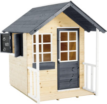 Spielhaus aus Holz mit Tür, Fenster und Tafel