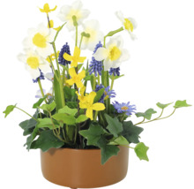 Arrangement aus Kunstblumen in einem Topf