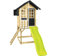 Spielhaus mit Rutsche und Leiter aus Holz