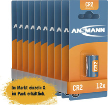 Zwölferpackung Ansmann CR2 Lithium Batterien mit 3 Volt