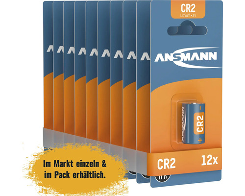 Zwölferpackung Ansmann CR2 Lithium Batterien mit 3 Volt
