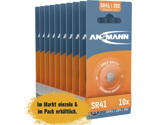 Ansmann SR41 Knopfzellen Zehnerpackung