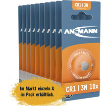 Packung mit zehn Ansmann CR1 3N Lithium Batterien