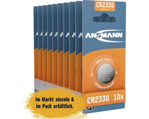 Ansman CR2330 Lithium Knopfzellen Batterie 3 Volt 10er Pack