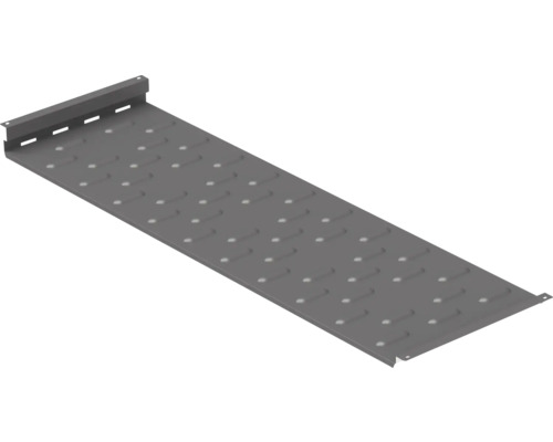 Tablette d'étagère métallique avec trous de fixation