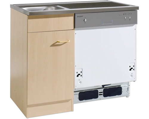 Cuisine compacte avec évier et lave-vaisselle