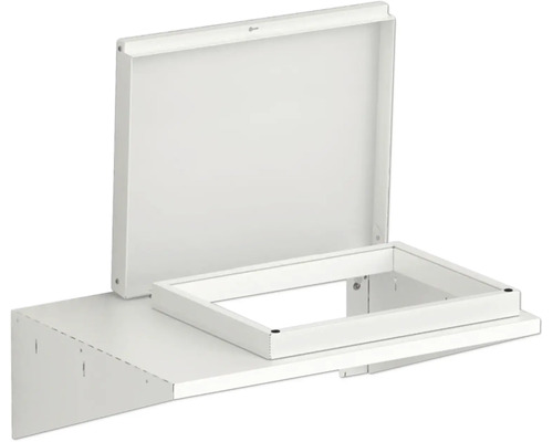 Boîtier d'installation avec cadre et porte ouverte