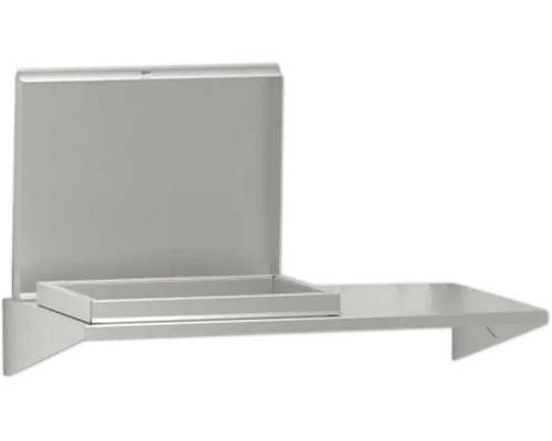 Distributeur de savon mural en acier inoxydable avec étagère