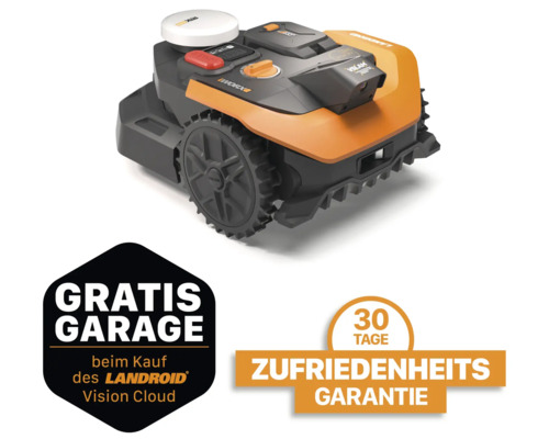 Robot tondeuse Worx Landroid Vision avec informations sur l'action garage gratuit et garantie de satisfaction