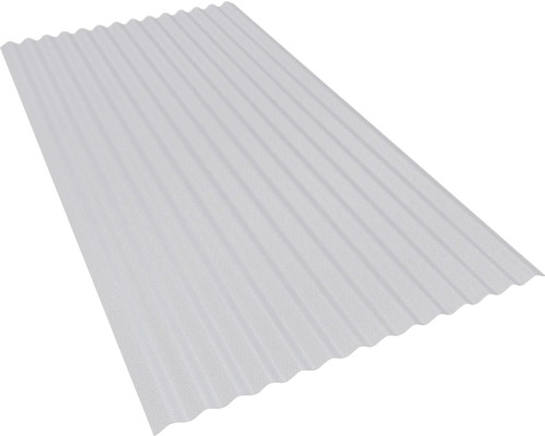 Plaque ondulée profil sinus blanche en plastique pour toit et mur.