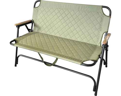 Doppelsitzer Campingstuhl mit gestepptem Stoff und Armlehnen