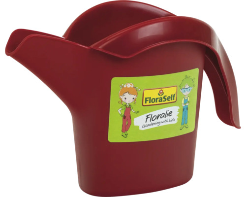 Rote Kindergießkanne aus Kunststoff von FloraSelf