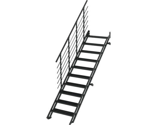 Stahltreppe mit Geländer für den Aussenbereich