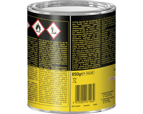 Symbole de danger: Inflammable. Dangereux pour l'environnement. Logo Henkel