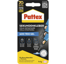 Pattex Sekundenkleber Mini Trio Gel Packung