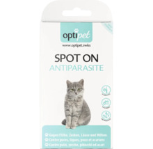 Optipet Spot On Antiparastikum für Katzen gegen Flöhe, Zecken, Läuse und Milben