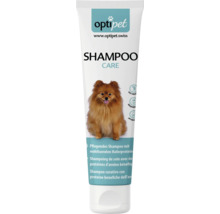 Optipet Shampoo Care für Hunde, pflegendes Hundeshampoo mit Haferprotein, regenerierend und pH-neutral, in der Tube.