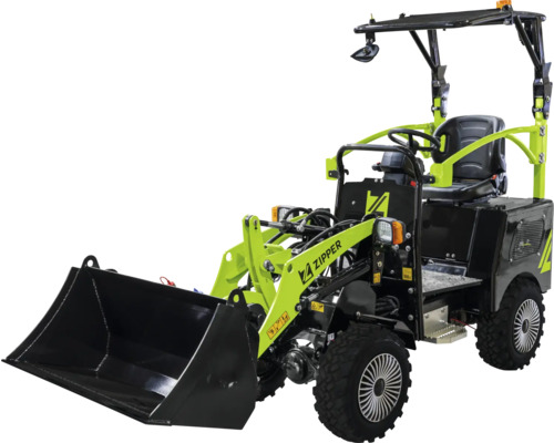 Mini-chargeuse sur pneus Zipper avec godet