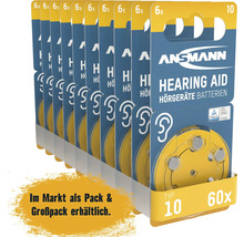 Ansmann Hörgerätebatterien Typ 10, 60 Stück
