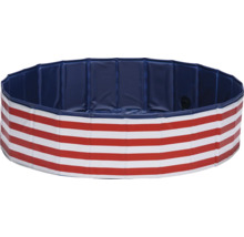 Piscine pliable avec motif rayé