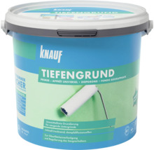 Knauf Tiefengrund im Eimer mit Farbroller-Abbildung