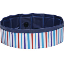 Piscine pour chien à rayures