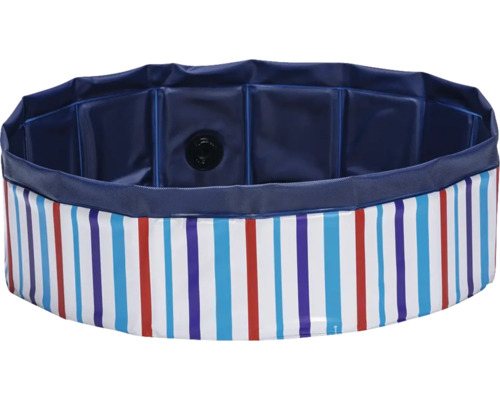 Piscine pour chien à rayures