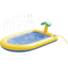 Pataugeoire gonflable pour enfants avec système d'arrosage en forme de palmier