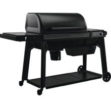 Barbecue à granulés Traeger noir avec étagère et roulettes