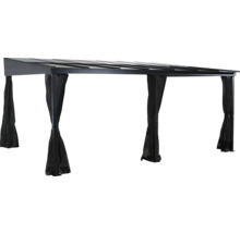 Pavillon mit Dach und Vorhängen