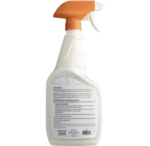 Flacon pulvérisateur blanc de nettoyant pour barbecue Traeger, vue arrière avec instructions d'utilisation et ingrédients.