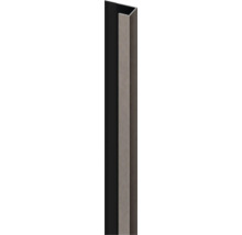 Kantenprofil für Fliesen aus gebürstetem Metall in quadratischer Form.