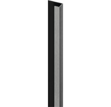Kantenprofil aus gebürstetem Metall in U-Form.