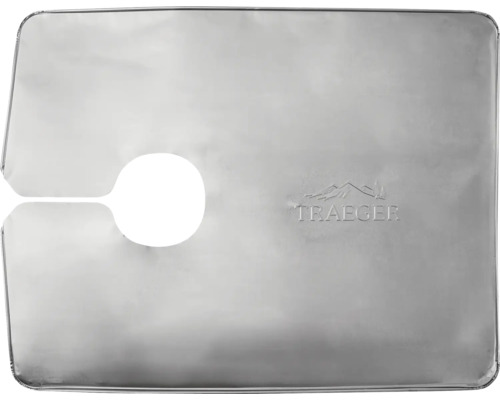 Revêtement de bac à graisse Traeger en aluminium pour barbecue à granulés avec logo.