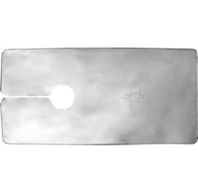 Plaque de récupération des graisses Traeger en acier inoxydable pour barbecues à pellets avec logo.