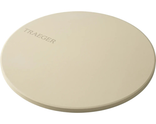 Pierre à pizza ronde Traeger en céramique pour barbecue.