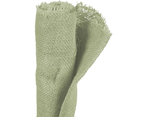 Rouleau de toile de jute à tissage grossier pour le jardin ou la décoration.