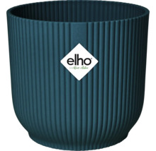 Blumentopf aus Kunststoff mit Rillenstruktur und Elho Logo