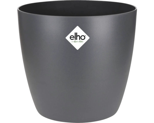Blumentopf Elho Brussels Kunststoff Ø 18 cm H 16 cm anthrazit Kunststoff Pflanztopf