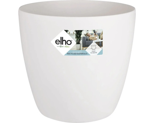 Pot de fleurs Elho Brussels plastique Ø 39.1 cm h 35.9 cm blanc Pot de fleurs blanc en plastique