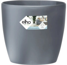 Grauer Pflanztopf aus recycelten Materialien