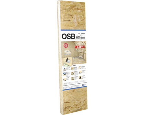 Panneau OSB, épaisseur 18 mm pour l'aménagement intérieur