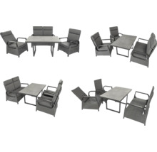 Gartenmöbel Set mit Tisch, Bank und Stühlen